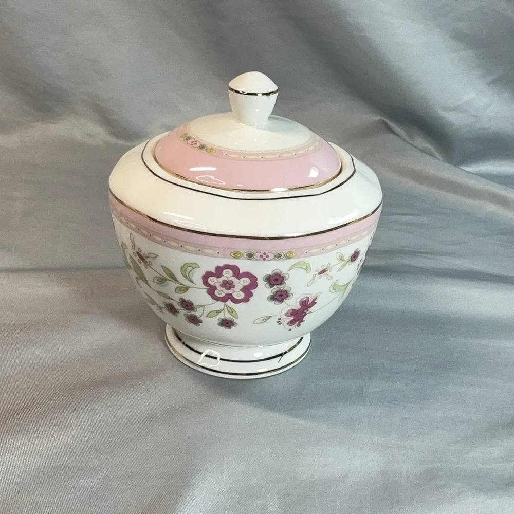 Grace Teaware Pink Floral Tea Set 11pc Teapot Sugar Creamer Trios New In Wrapper